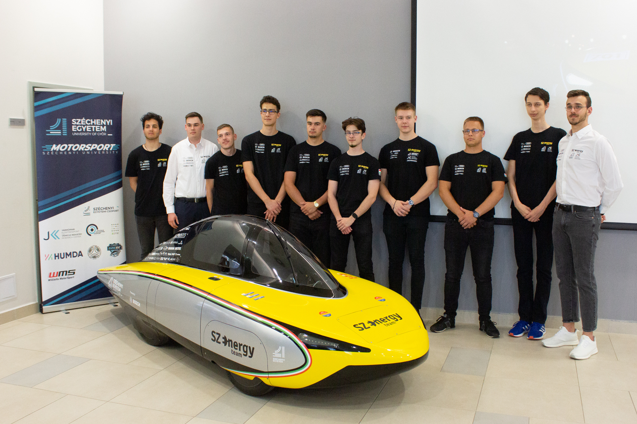 Members of the SZEnergy Team with this year's car 